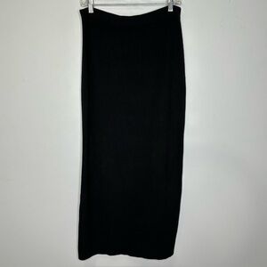 Jenni Kayne Women’s Black Ludlow Sweater Knit Pull On Maxi Skirt Size L